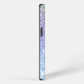 Regenbogen Glitter-Monogramm iPhone Hülle (Rechte Seite)