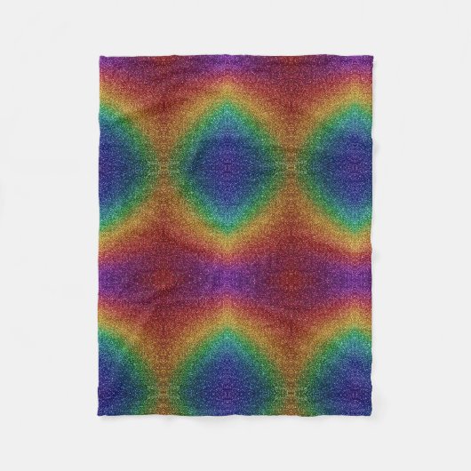 Regenbogen-Glitter-Muster-Decke Fleecedecke (Vorderseite)