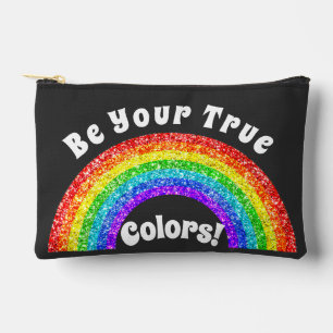 Regenbogen Glitter Pride LGBT sei deine wahre Farb Zubehörtasche