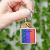 Regenbogen-Glitter Schlüsselanhänger (Hand)