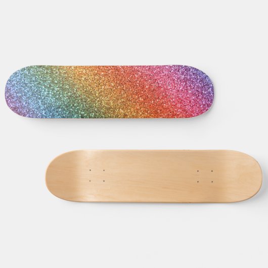 Regenbogen-Glitter Skateboard (Horizontal)