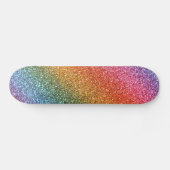 Regenbogen-Glitter Skateboard (Horizontal)