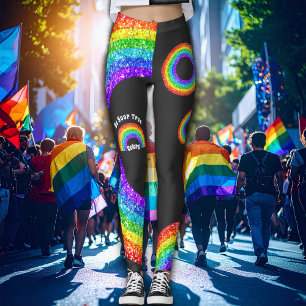 Regenbogen Glitter Stolz LGBT sei deine wahre Farb Leggings