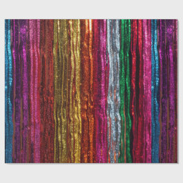 Regenbogen Glitter Tinsel Strähnen PartyVerpackung Geschenkpapier