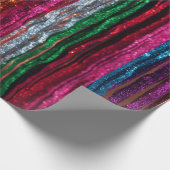 Regenbogen Glitter Tinsel Strähnen PartyVerpackung Geschenkpapier (Ecke)