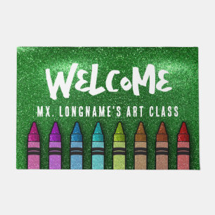 Regenbogen Glitterstifte Lehrer Klassenzimmer Schu Fußmatte