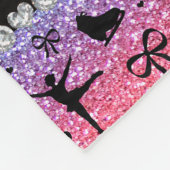 Regenbogen-Glitterzahl Skaten des individuellen Fleecedecke (Ecke)