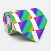 Regenbogen Glitzer bunt Krawatte (Gerollt)