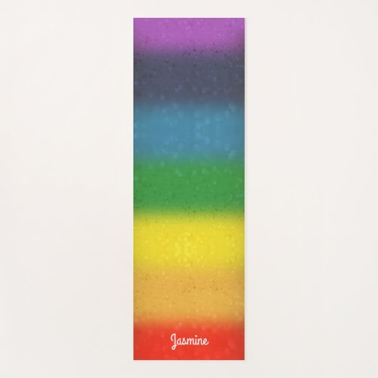 Regenbogen-Glitzer Chakra Yoga-Matte Yogamatte (Vorderseite)