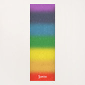 Regenbogen-Glitzer Chakra Yoga-Matte Yogamatte (Rückseite)