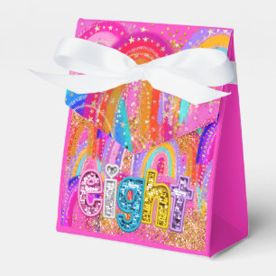 Regenbogen-Glitzer-Geschenkboxen zum Kindergeburts Geschenkschachtel
