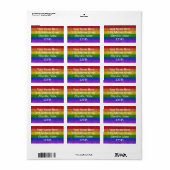 Regenbogen-Glitzer Gradient Adressaufkleber (Vorne)