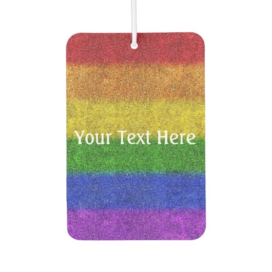 Regenbogen-Glitzer Gradient Autolufterfrischer (Vorderseite)