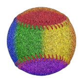 Regenbogen-Glitzer Gradient Baseball (Rückseite)