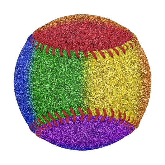 Regenbogen-Glitzer Gradient Baseball (Vorderseite)