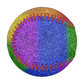 Regenbogen-Glitzer Gradient Baseball (Vorderseite Links)