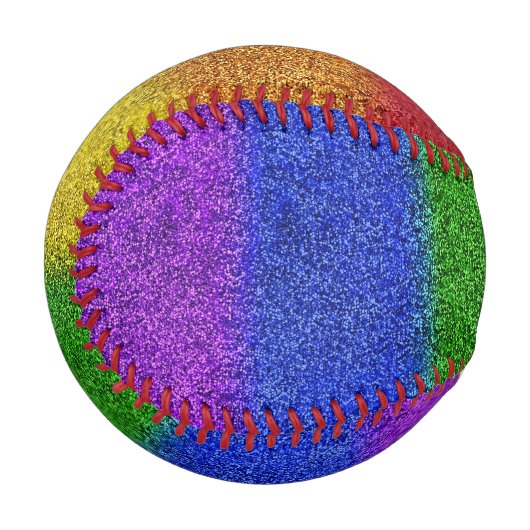 Regenbogen-Glitzer Gradient Baseball (Vorderseite Links)