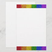 Regenbogen-Glitzer Gradient Briefpapier (Vorne/Hinten)