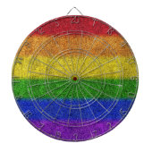 Regenbogen-Glitzer Gradient Dartscheibe (vorne)