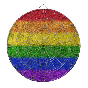 Regenbogen-Glitzer Gradient Dartscheibe