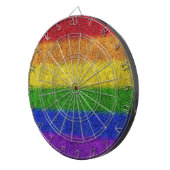 Regenbogen-Glitzer Gradient Dartscheibe (Vorderseite rechts)