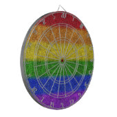 Regenbogen-Glitzer Gradient Dartscheibe (Vorderseite Links)