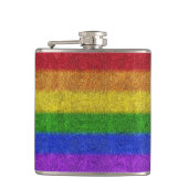 Regenbogen-Glitzer Gradient Flachmann (Vorderseite)