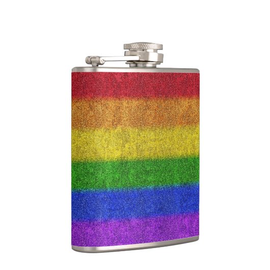Regenbogen-Glitzer Gradient Flachmann (Rechts)