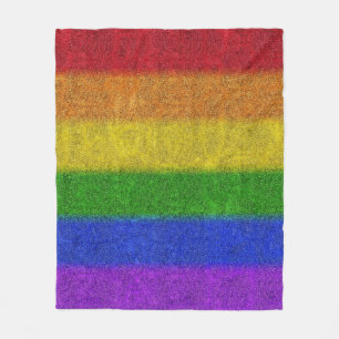 Regenbogen-Glitzer Gradient Fleecedecke