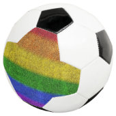 Regenbogen-Glitzer Gradient Fußball (Dreiviertel)