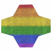 Regenbogen-Glitzer Gradient Fußball (Flach)