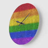 Regenbogen-Glitzer Gradient Große Wanduhr (Winkel)