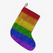 Regenbogen-Glitzer Gradient Kleiner Weihnachtsstrumpf (Vorderansicht (hängend))