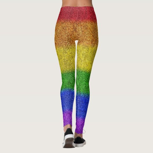 Regenbogen-Glitzer Gradient Leggings (Rückseite)