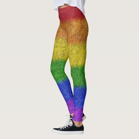 Regenbogen-Glitzer Gradient Leggings (Links)