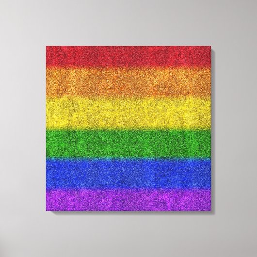 Regenbogen-Glitzer Gradient Leinwanddruck (Vorderseite)