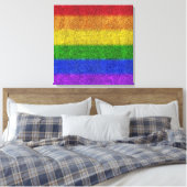 Regenbogen-Glitzer Gradient Leinwanddruck (Insitu (Schlafzimmer))