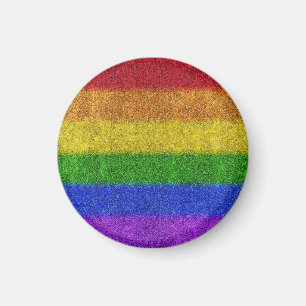 Regenbogen-Glitzer Gradient Magnet