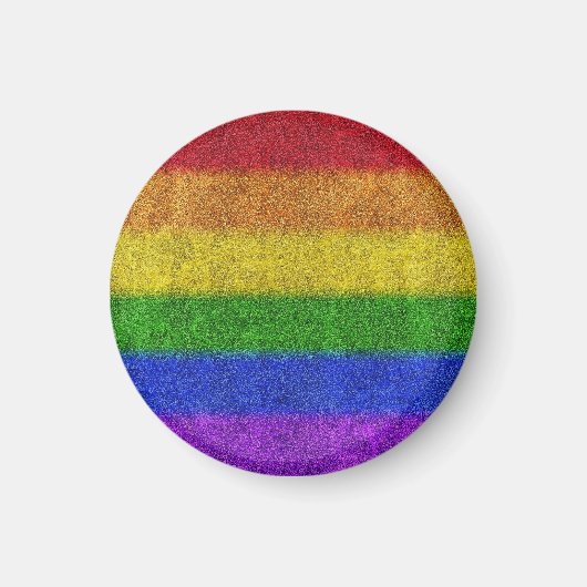 Regenbogen-Glitzer Gradient Magnet (Vorne)