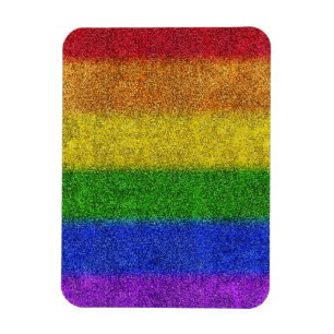 Regenbogen-Glitzer Gradient Magnet