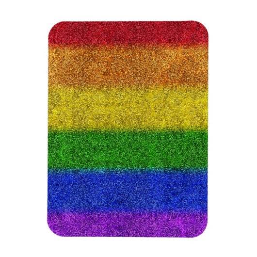 Regenbogen-Glitzer Gradient Magnet (Vertikal)