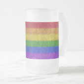 Regenbogen-Glitzer Gradient Mattglas Bierglas (VorderseiteRechts)