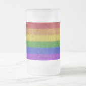 Regenbogen-Glitzer Gradient Mattglas Bierglas (Mittel)