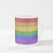 Regenbogen-Glitzer Gradient Mattglastasse (VorderseiteRechts)