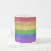 Regenbogen-Glitzer Gradient Mattglastasse (Vorderseite Links)