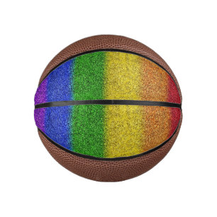 Regenbogen-Glitzer Gradient Mini Basketball