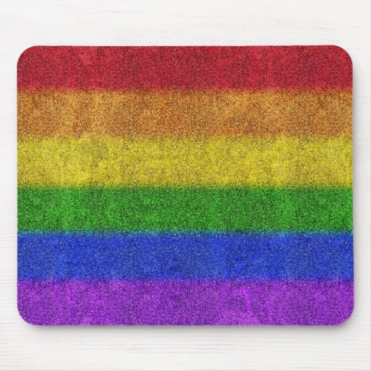Regenbogen-Glitzer Gradient Mousepad (Vorne)