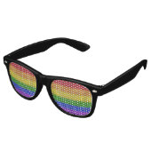 Regenbogen-Glitzer Gradient Partybrille (Schrägansicht)