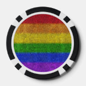 Regenbogen-Glitzer Gradient Pokerchips (Rückseite)