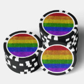 Regenbogen-Glitzer Gradient Pokerchips (Stapel)